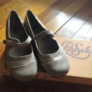 Pure Sole Avery Suede Athleisure Mary Jane memory foam shoes Coffee 8 Qvc Hsn